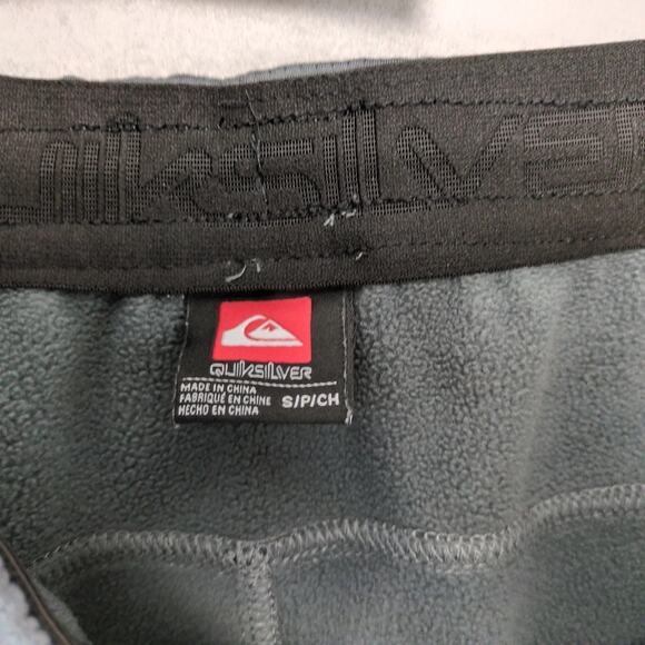 Quiksilver Gray Fleece Lined Sweatpants Men's S Elastic Waist Zip Pockets Jogger - Picture 3 of 10